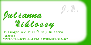 julianna miklossy business card